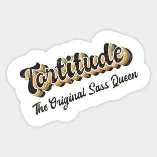 Retro Tortitude Cat Sticker